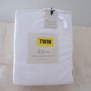 Artisan Twin Sheet Set 4pc New